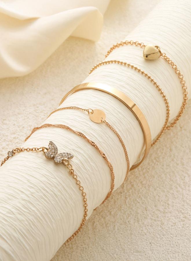 ستايلي طقم من 6 أساور بتفاصيل قلب - Image 1